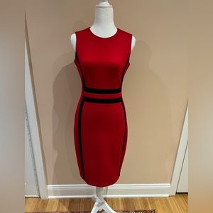 Calvin Klein Red Dress Size 2